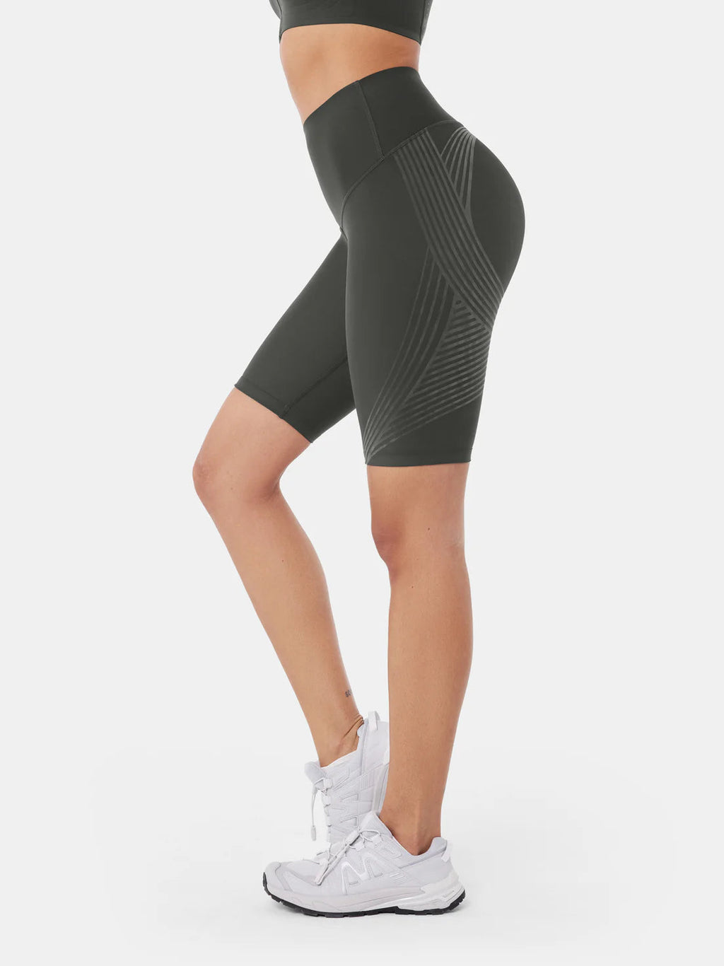 Leggings cortos con textura 3D
