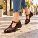 Maddalena marrón al caminar por la calle