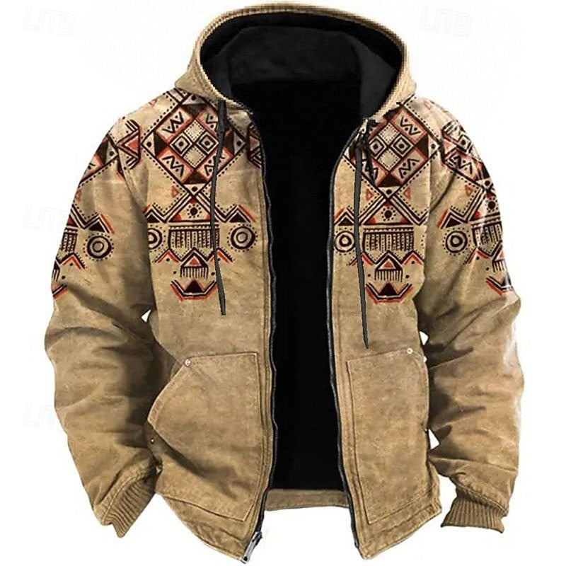 Holden | Chaqueta con capucha y estampado geométrico