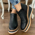 Luzmila | Botines de cuña y plataforma con cremallera lateral