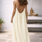 Lourdes | Vestido largo de tirantes finos