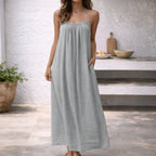 Vestido largo de tirantes finos