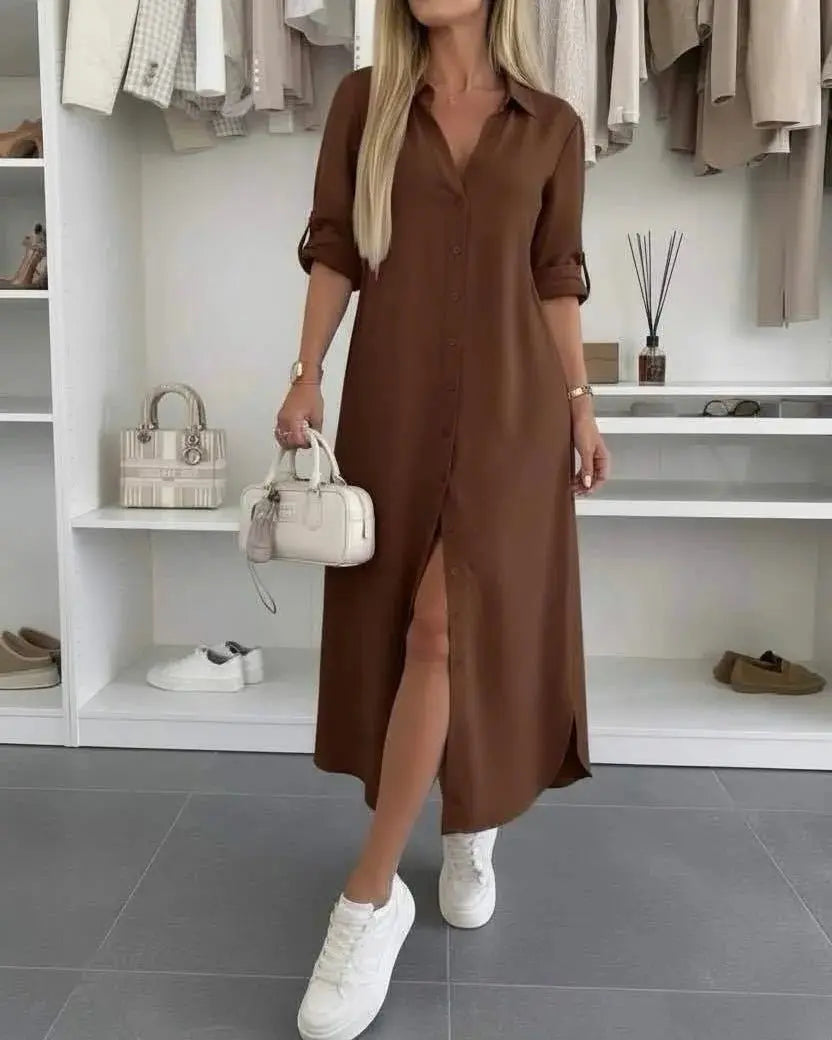 Cerezo | Vestido camisero oversize con cinturón