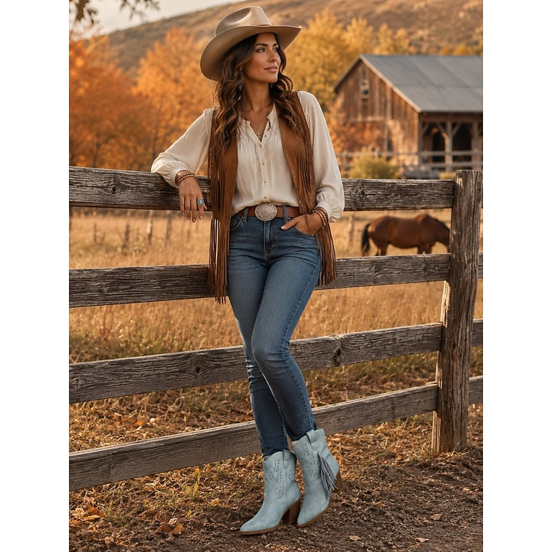 Corinne | Botines western con flecos