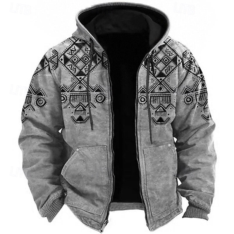 Holden | Chaqueta con capucha y estampado geométrico