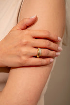 Cobre | Anillo elegante con piedras preciosas Claudia