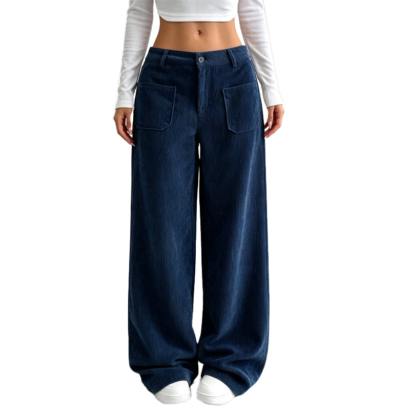Lúa | Pantalones de pernera ancha con bolsillos para mujer