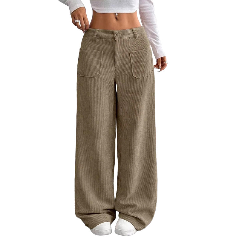 Lúa | Pantalones de pernera ancha con bolsillos para mujer