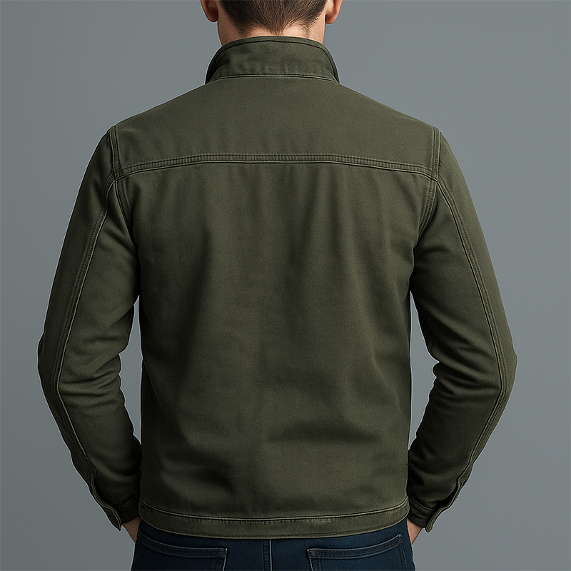 Chaqueta casual de algodón lavado para hombre